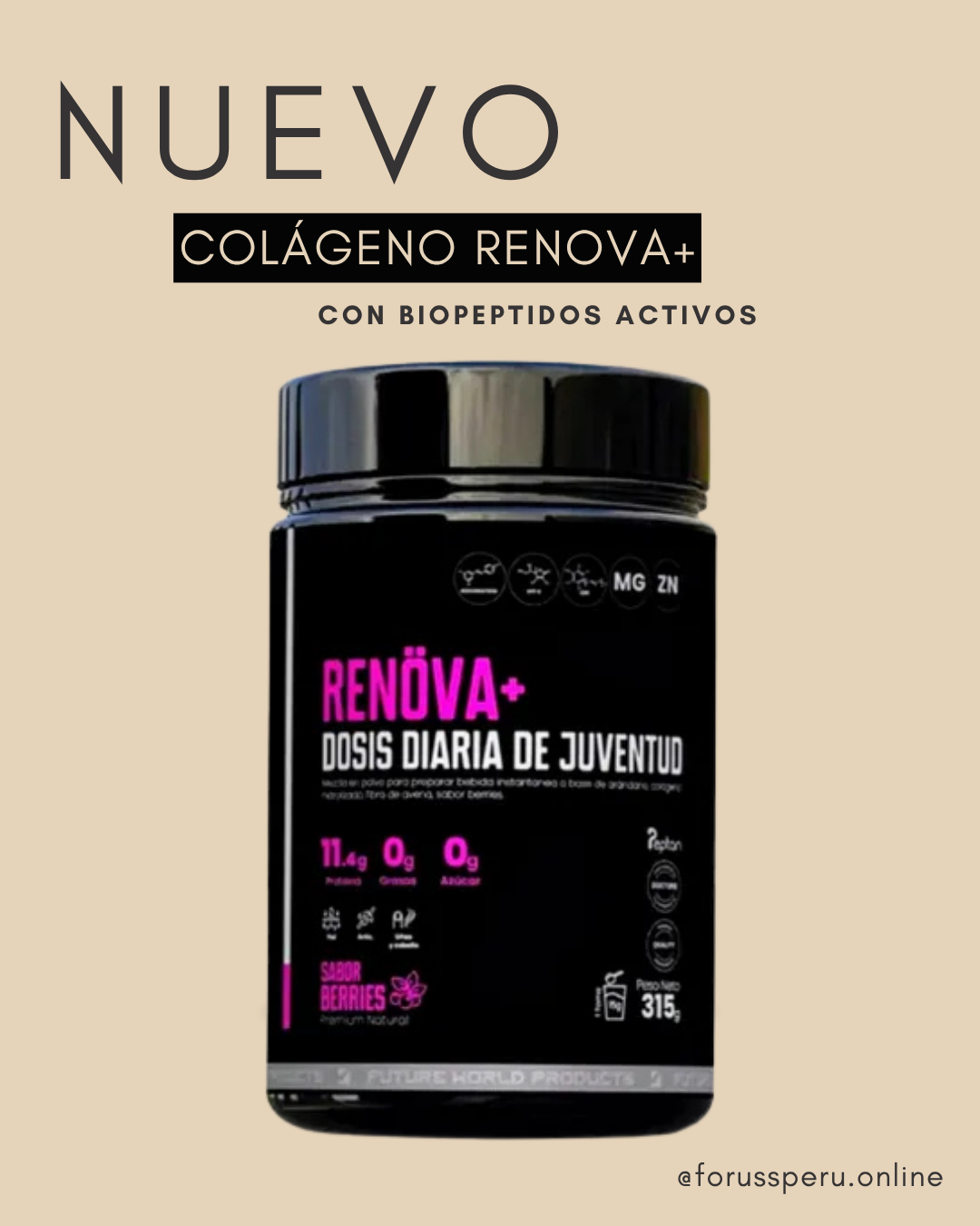 COLAGENO RENOVA+ (con Biopeptidos activos)